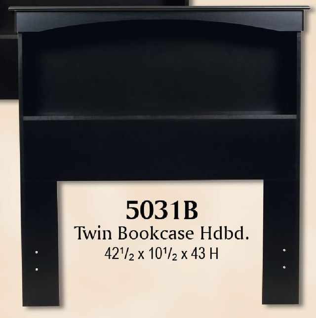 Perdue Woodworks Essential Black Twin Bookcase Headboard-0