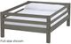 Crate Designs™ Furniture Graphite Full XL Ladder End Upper Bunk Bed-0