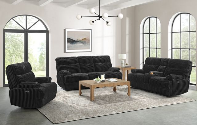 Elements International Admiral Black Power Motion Recliner-1