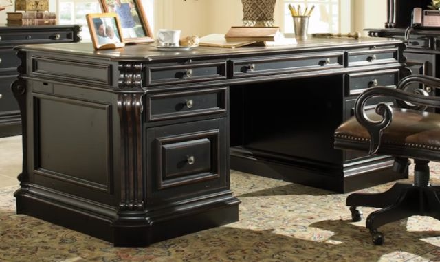 Hooker® Furniture Telluride Black 76" Executive Desk-1