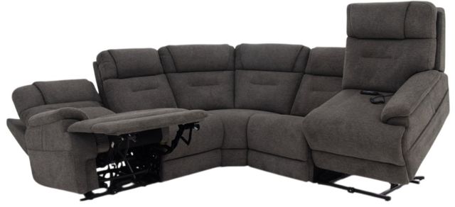 Flexsteel® Gray Power Reclining Sectional with Custom Layout Options-1
