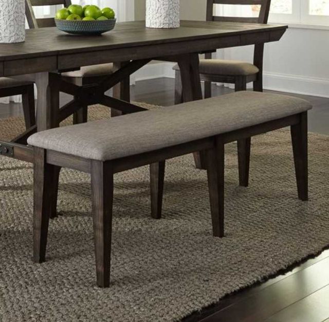 Liberty Furniture Double Bridge Dark Chestnut/Gray Bench-1