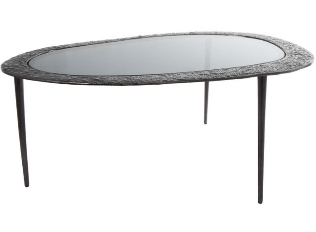 Deco Marche Black Abstract Oval Shaped Coffee Table-0