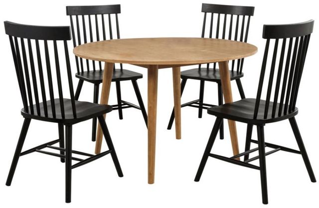 Coaster® Andrews 5-Piece Black/Light Ash Dining Set-0