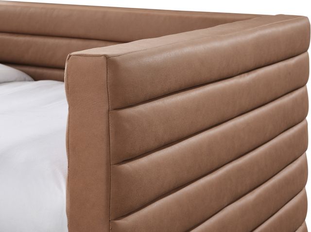 Meridian Furniture Beverly Cognac Vegan Leather Twin Upholstered Daybed-3