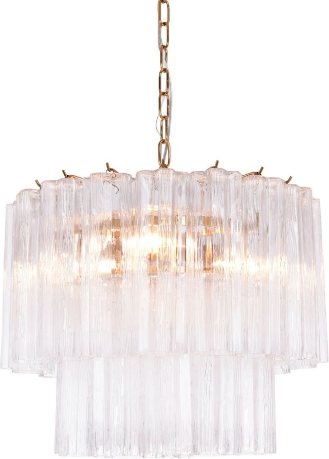 Dovetail Furniture Elcroft Clear Chandelier-0