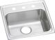 Elkay Lustertone® Classic Lustrous Satin 19" x 18" x 4" OS4-Hole Single Bowl Drop-In ADA Sink-0