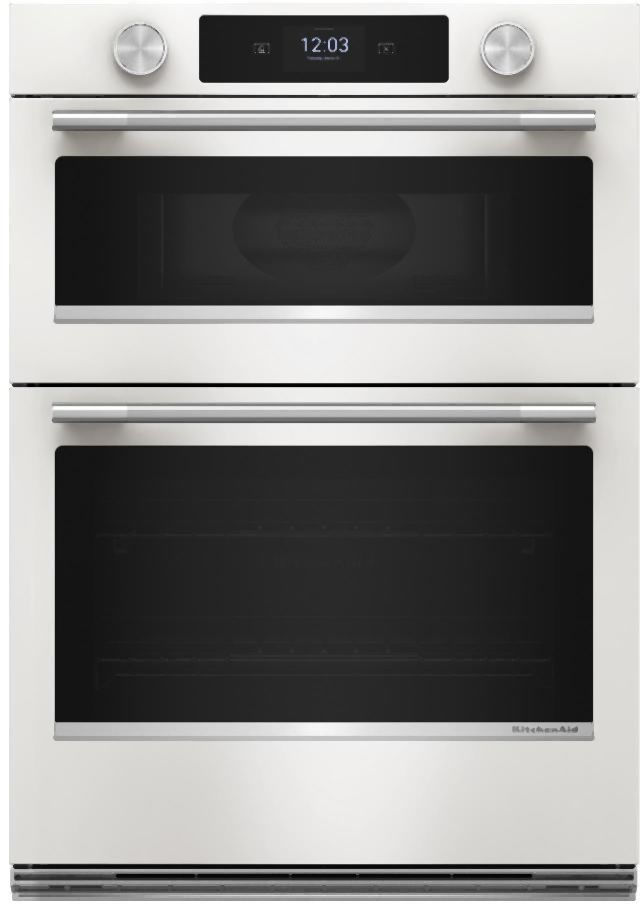 KitchenAid® 30” White Oven/Micro Combo Electric Wall Oven-4