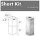ZLINE 2 Piece 12" Stainless Steel Island Hood Extension Kit-2