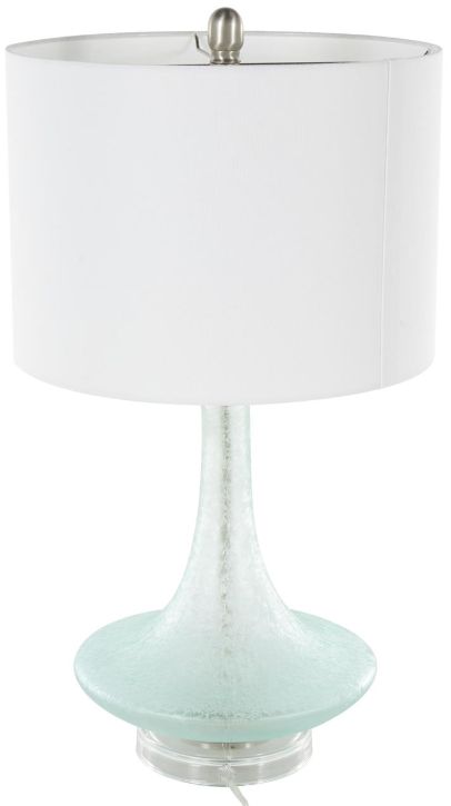 Deco Marche Teal Table Lamp Silver Base-1