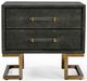 VIG Furniture Modrest Howard Shagreen Gray/Gold Leatherette Nighstand-1