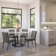 Amisco Customizable Dalia XL Starstone Round Table with Metal Turnip Base-1