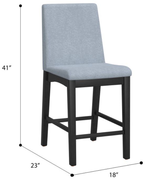 Emerald Home Madison Black/Gray Counter Gathering Stool-2