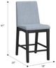 Emerald Home Madison Black/Gray Counter Gathering Stool-2