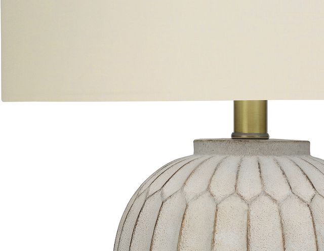 Monarch Specialties Inc. 24"H Cream Resin Table Lamp-2