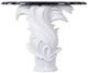 Wildwood Lamps Fontana Natural Black Console Table with White Base-1