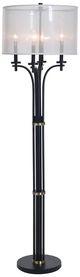 Stylecraft Corcy Black/Gold Floor Lamp-1