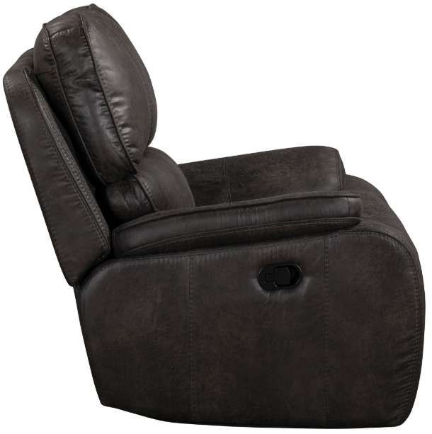 New Classic® Home Brookings Charcoal Manual Glider Recliner-4