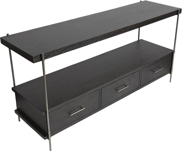 Magnussen Home® Spencer Aged Nickel/Dark Briarsmoke Rectangular Sofa Table-3
