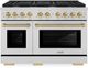 ZLINE Autograph Edition Paramount 48" Stainless Steel Pro Style Dual Fuel Range with Champagne Bronze Accents-0