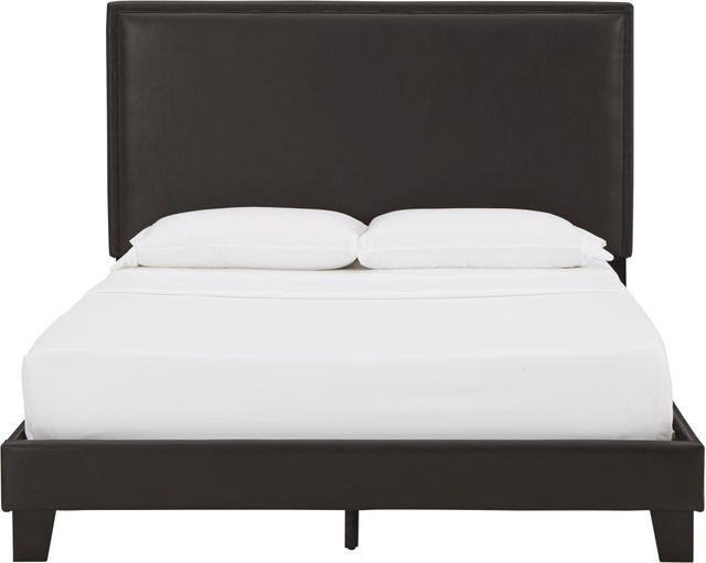 Signature Design by Ashley® Mesling Dark Brown King Upholstered Bed-2