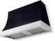 La Cornue Cornufé Marquee 44" Matte Black Wall Mounted Range Hood with Polished Chrome Trim-0