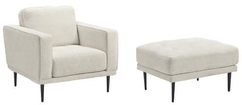 Signature Design by Ashley® Caladeron 2-Piece Sandstone Chair and Ottoman Set-0