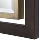Uttermost® Bach Antique Brass/Dark Walnut Rectangle Mirror-5
