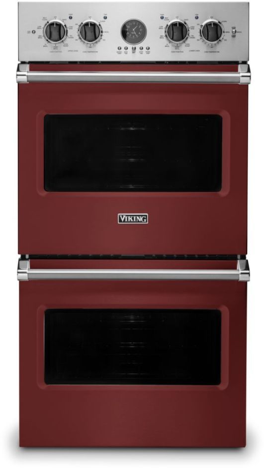 Viking® 5 Series 27" Reduction Red Professional Built In Double Electric Premiere Wall Oven-0