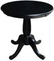 John Thomas Furniture® Dining Essentials Black Round Dining Table with Black Tranditional Pedestal Base-0