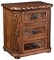 Horizon Home® Lasso Cowhide Brown Nightstand-0