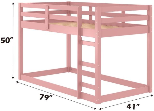 ACME Furniture Gaston II Pink Youth Twin Loft Bed-2