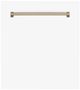 ZLINE Autograph Edition 24" White Matte with Gold Handle Dishwasher Panel-2