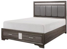 Mazin Furniture Luster Faux-Wood Eastern King Platform Bed-1