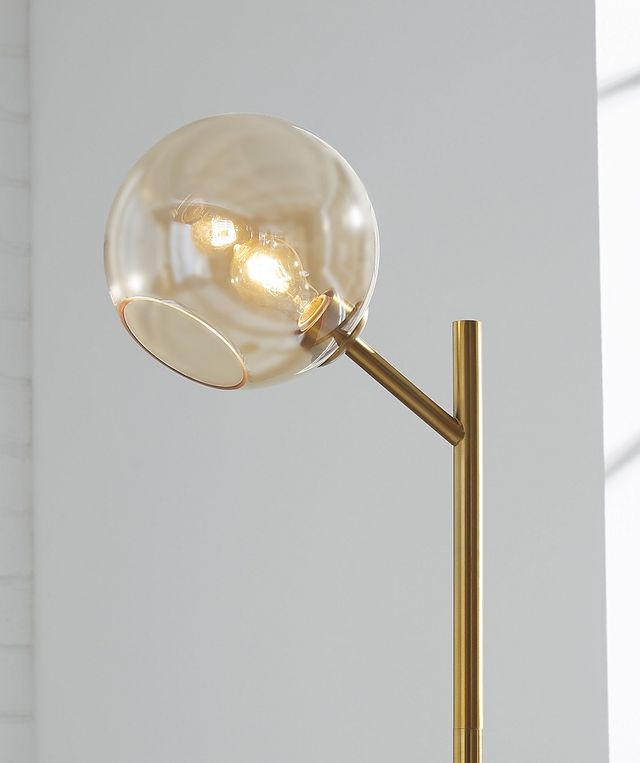 Signature Design by Ashley® Abanson Amber/Gold Floor Lamp-2