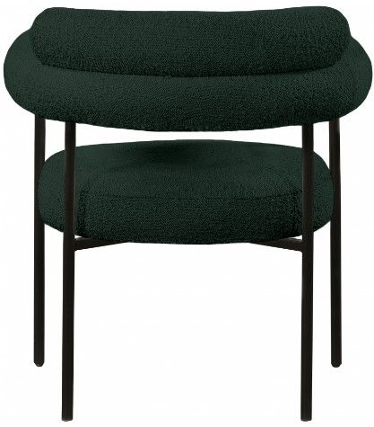 Meridian Furniture Blake Green/Matte Black Boucle Dining Chair-2