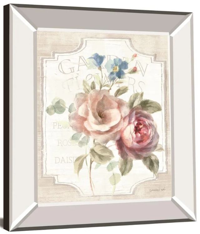 Classy Art Cottage Garden IV on Wood by Piper Rhue Mirror Framed Wall Art-1