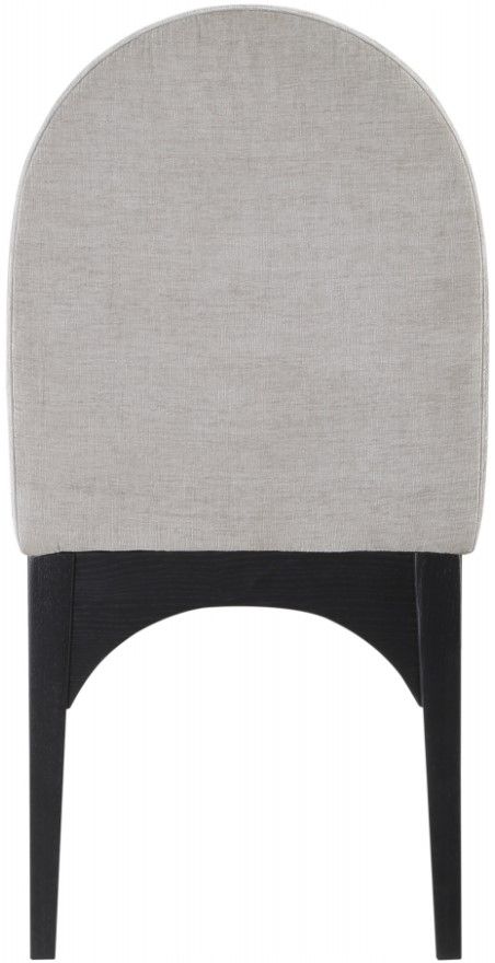 Meridian Furniture Waldorf Gray/Black Chenille Upholstered Dining Chair-3