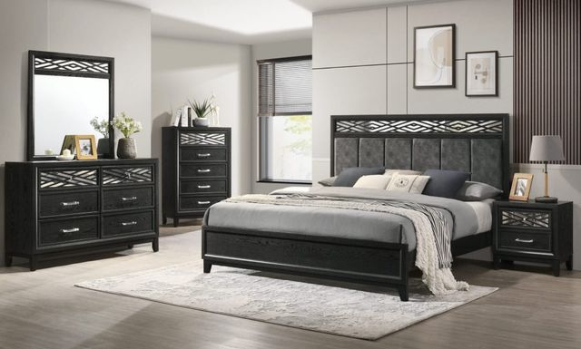 New Classic® Home Furnishings Obsidian Black Queen Panel Bed-1
