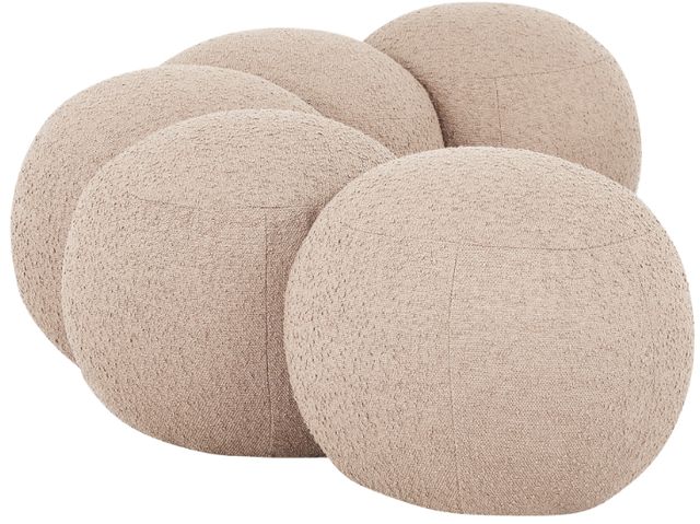 Meridian Furniture Apollo Beige 75" Boucle Fabric Upholstered Bench-2