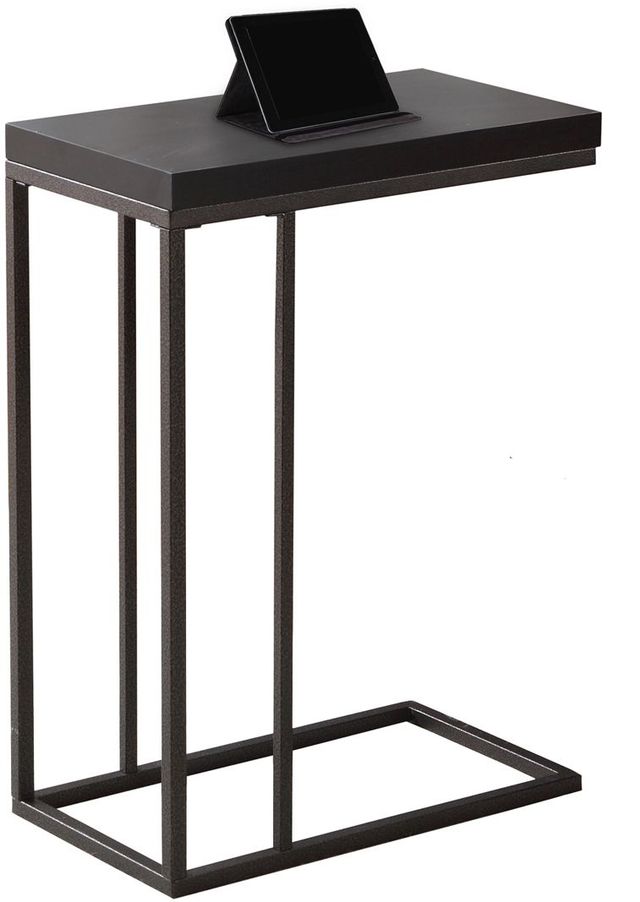 Monarch Specialties Inc. Espresso Bronze Metal Accent Table-0