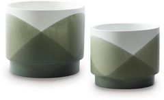 Signature Design by Ashley® Ardenridge 2-Piece Green/White Planters