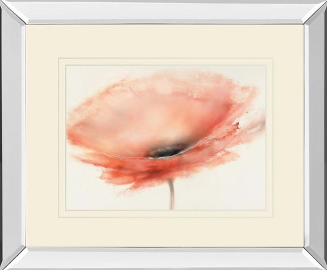 Classy Art Chiffon Poppy By Prior, J.P. Mirror Framed Wall Art-1