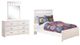 Signature Design by Ashley® Lulu 3-Piece White Full Panel Headboard Set-0