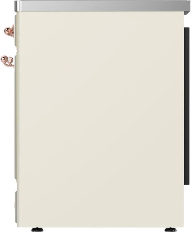 Ilve® Majestic III 30" Antique White Pro Style Induction Range with Triple Glass Door and Copper Trim-3