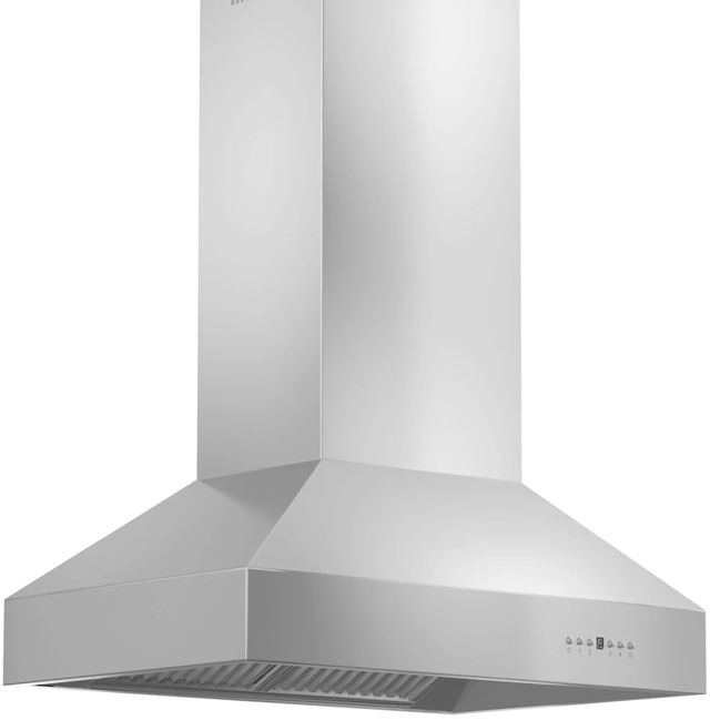 ZLINE 36" Stainless Steel Ducted Island Mount Range Hood-0
