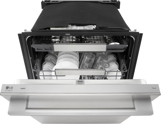 LG Studio 24" PrintProof™ Stainless Steel Top Control Built-in Dishwasher with 1-Hour Wash & Dry, QuadWash® Pro, TrueSteam® and Dynamic Heat Dry™-3