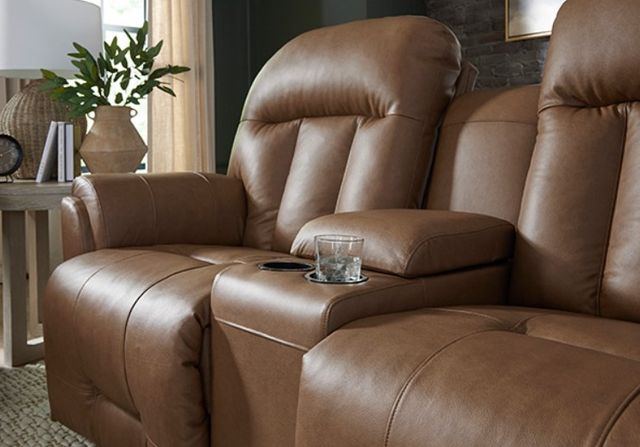 Best® Home Furnishings Customizable Suitably Leather Power Reclining Rocker Console Loveseat with Tilt Headrest-3