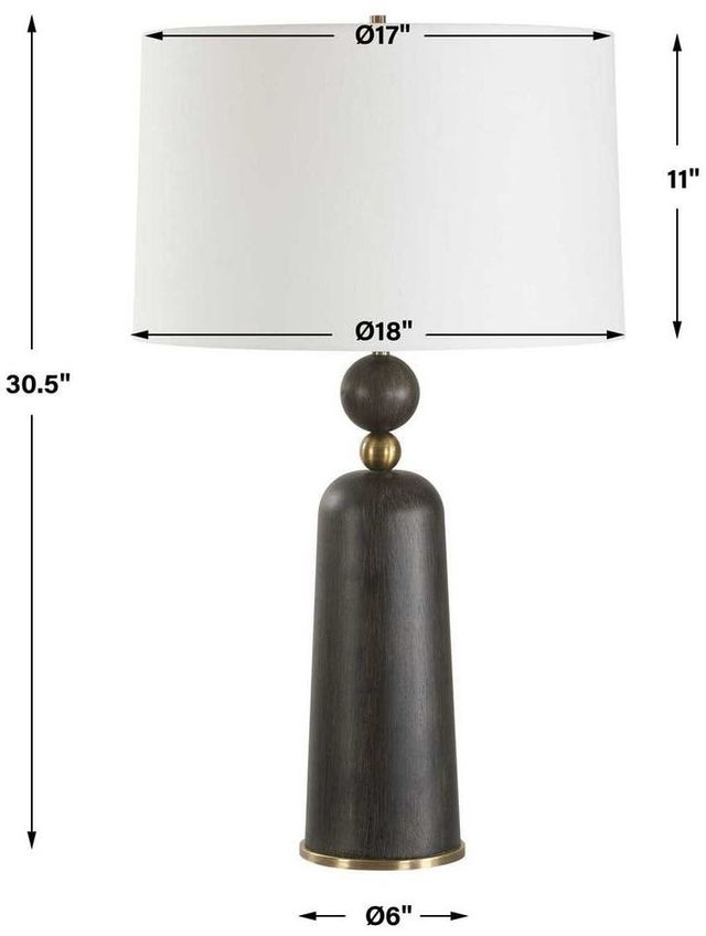 Uttermost® McQuinn Dark Walnut Table Lamp-2