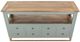 International Furniture Direct Timber Brown/Green Sofa Table with Gold Base-3